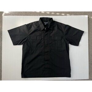 5.11 Tactical Series Mens Button Up Shirt Black Workshirt Heavy Duty Size XL